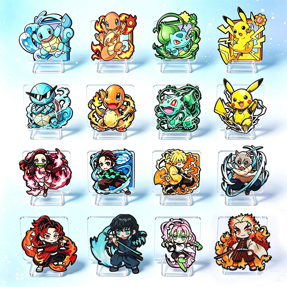 Enamel Pin Set - 8 Peças Pins de Esmalte Anime