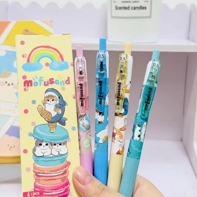 Anime Merchandise For Girls - 4 unidades de canetas Mofusand criativas