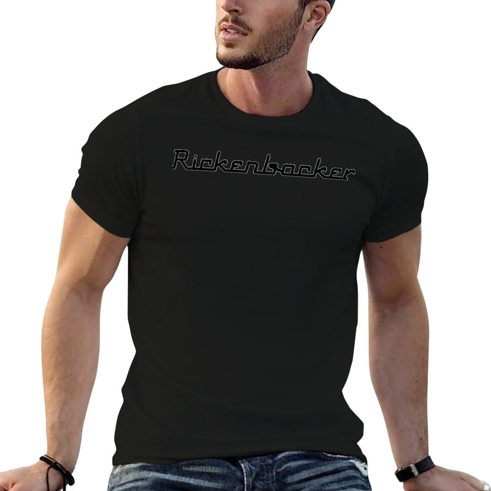 Anime Merchandise Logo - Camiseta com logotipo Rickenbacker, camiseta de