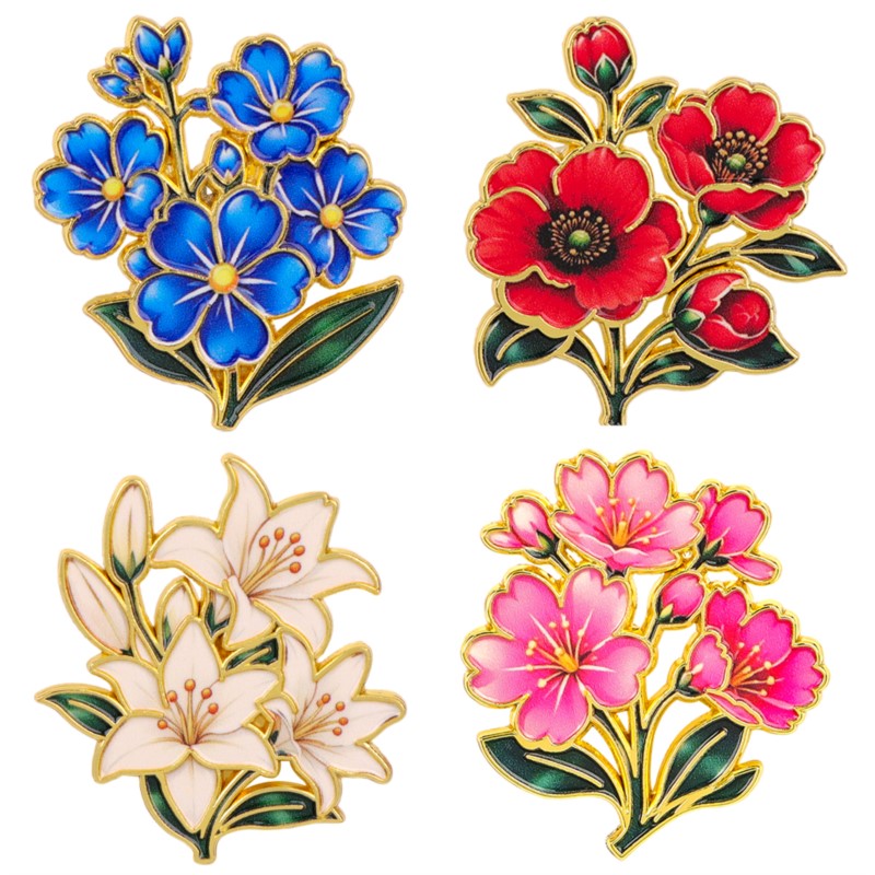 Enamel Pin Set - Broche Esmaltado Vintage Fofo e Colorido