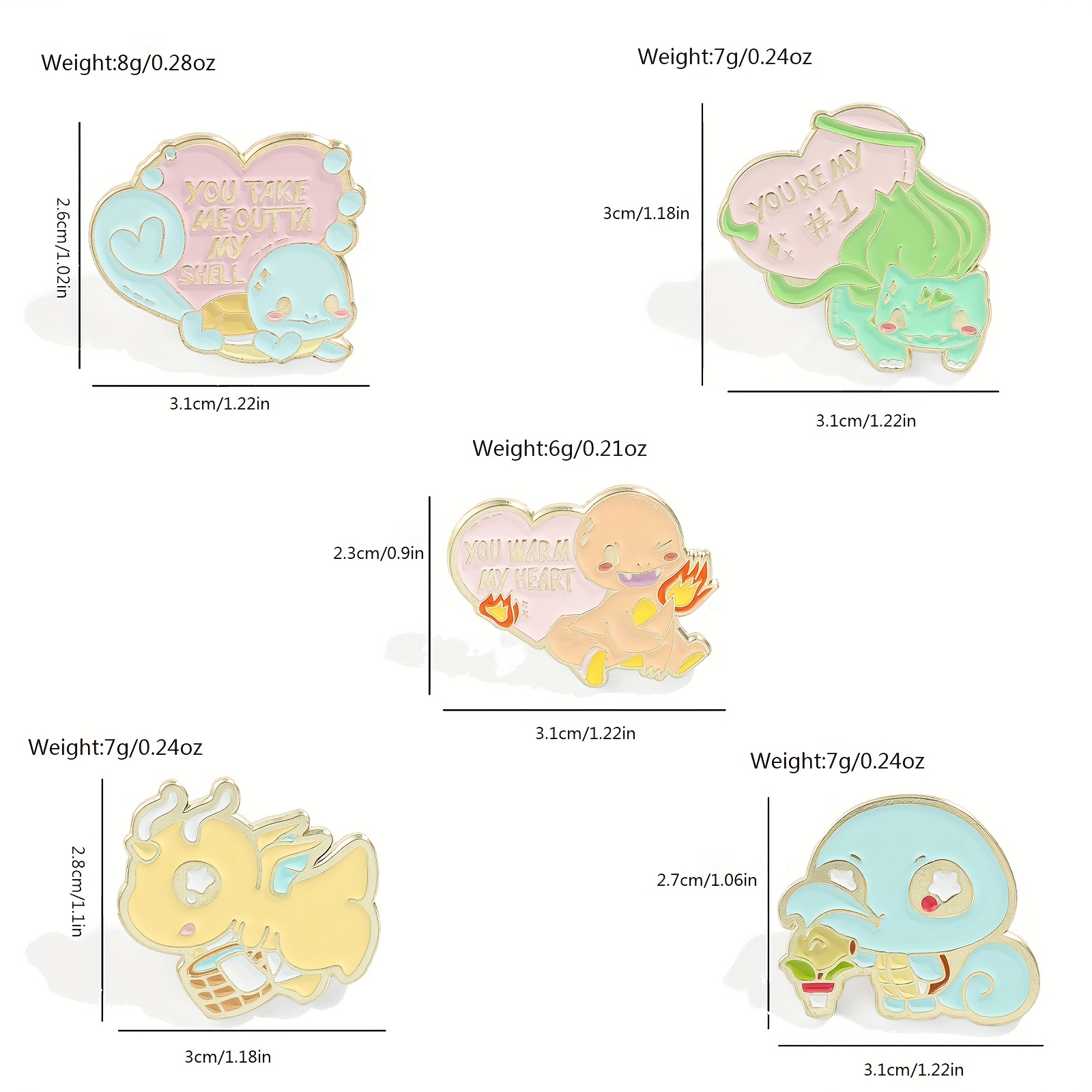 5 Peças Broche de Anime Fofo,  - Enamel Pin Set avaliação e preço