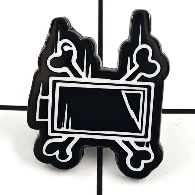 2PCS Broche de Metal com Logo  - Anime Merchandise Logo avaliação e preço