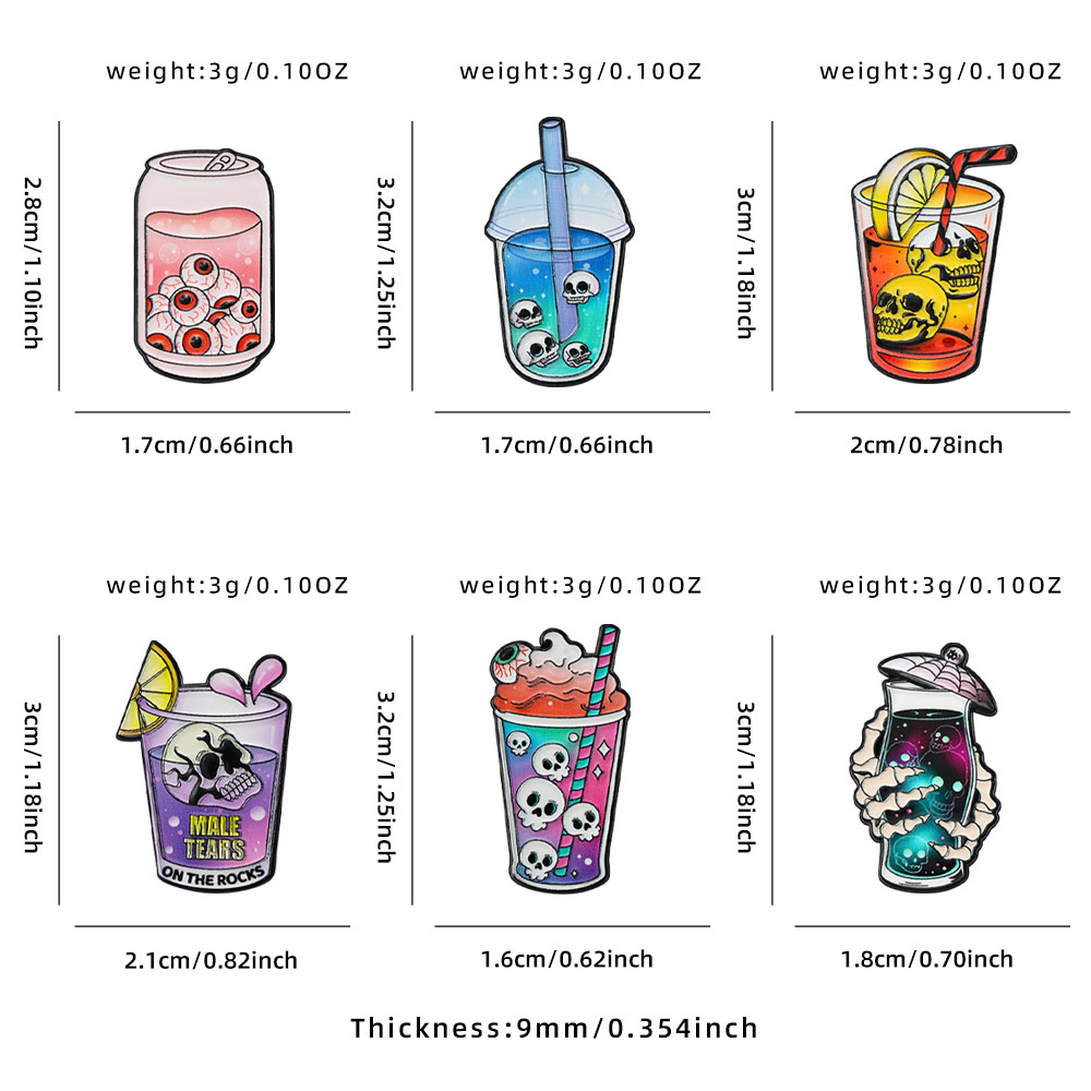 Coleção de 6 Pins de Esmalte d - Enamel Pin Set avaliação e preço